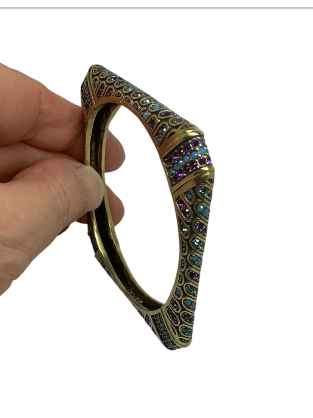 NWOT Heidi Daus Swarovski Crystal bangle bracelet Size Medium